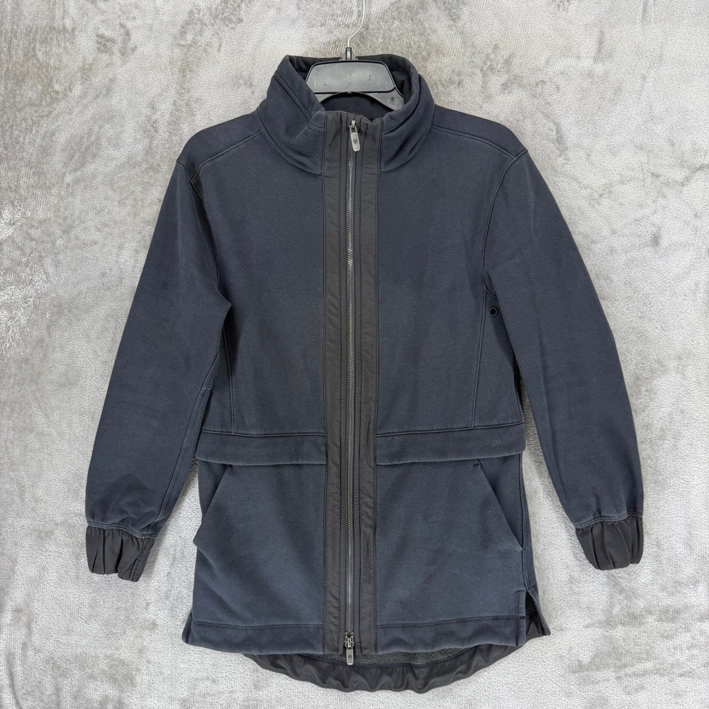 Lululemon Going Places Jacket Black Full Zip Fleece High Neck Size 4 LW3ASPS